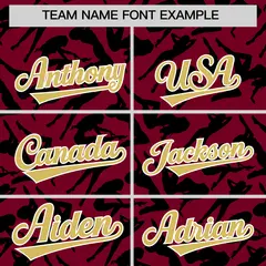 Crimson Black Graffiti Pattern Baseball Jersey 3