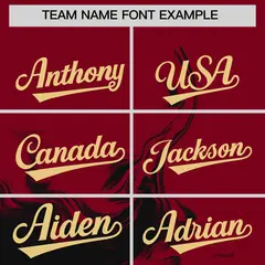 Crimson Black Ink Pattern Authentic Baseball Jersey 3