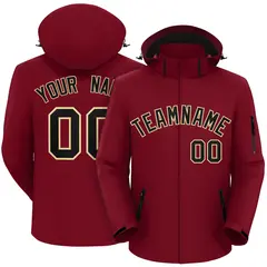 Crimson Black-Khaki Classic Waterproof Jacket 1