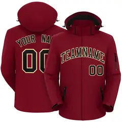 Crimson Black-Khaki Classic Waterproof Jacket 1