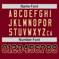 Crimson Black-Khaki Gradient Font Side Baseball Jersey 4