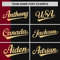 Crimson Black-Khaki Gradient Stripe Two-Button Softball Jersey 3