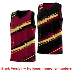 Crimson Black Khaki Reversible Basketball Jersey Stellar Strike 7