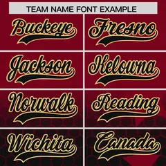Crimson Black Khaki Rising Stars Gradient Baseball Jersey 3