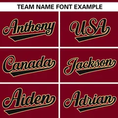 Crimson Black-Khaki Side Two-Tone Authentic Baseball Jersey 3