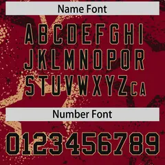 Crimson Black Khaki Star Graffiti Authentic Football Jersey 4