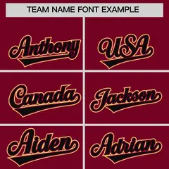 Crimson Black Khaki Star Series Lace-Up Neck Hockey Jersey 3