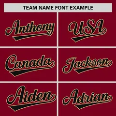 Crimson Black-Khaki Stripe Raglan Two-Button Softball Jersey 3