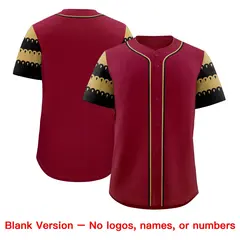 Crimson Black Old Gold Sleeve Flag Lace Baseball Jersey 7