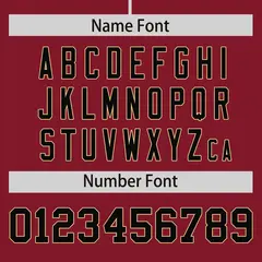 Crimson Black Phonetic Rhythm Authentic Baseball Jersey 4
