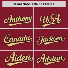 Crimson Black Phonetic Rhythm Authentic Baseball Jersey 3