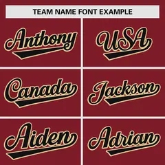 Crimson Black Raglan Sleeves Authentic Baseball Jersey 3