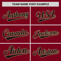 Crimson Black Raglan Sleeves Authentic Baseball Jersey 3