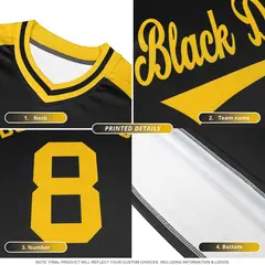 Crimson Black Raglan Sleeves Authentic Football Jersey 5