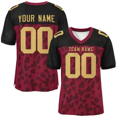 Crimson Black Raglan Sleeves Camo Authentic Football Jersey 1