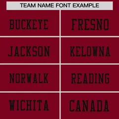 Crimson Black Sequin Lettering Football Jersey 3