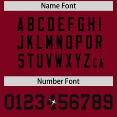 Crimson Black Sequin Lettering Football Jersey 4