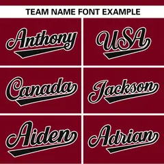 Crimson Black Side Spot Raglan Pullover Baseball Jersey 3