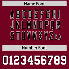 Crimson Black Side Stripe Authentic Football Jersey 4