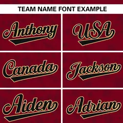 Crimson Black Star Graffiti Authentic Baseball Jersey 3