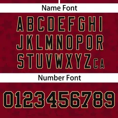 Crimson Black Star Graffiti Authentic Baseball Jersey 4