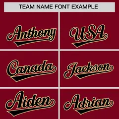 Crimson Black Star Ribbing Authentic Baseball Jersey 3
