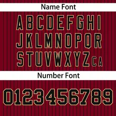 Crimson Black Stripe Authentic Pullover Baseball Jersey 4