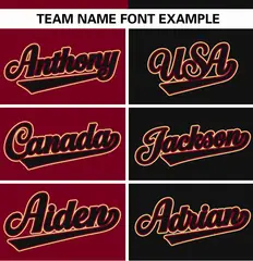 Crimson Black Stripe-Solid Combo Authentic Baseball Jersey 3