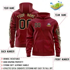 Crimson Black Varsity Full-Zip Letterman Jacket Hoodie 4