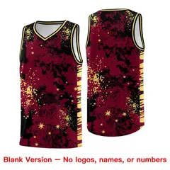 Crimson Black Vice Burst Graffiti Basketball Jersey 6