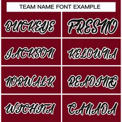 Crimson Black-White Classic Style Hockey Jersey 3