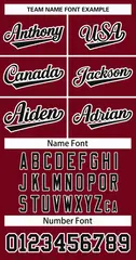 Crimson Black-White Classic Style Hockey Jersey 3