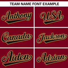 Crimson Black-Yellow Side Two-Tone Authentic Baseball Jersey 3