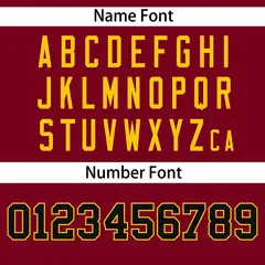 Crimson Black-Yellow Side Two-Tone Authentic Baseball Jersey 4
