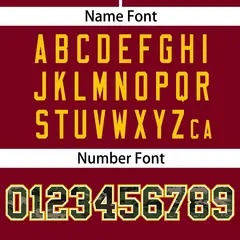 Crimson Camo Font Authentic Baseball Jersey 4
