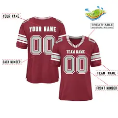 Crimson Classic Authentic Football Jersey 2