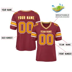 Crimson Classic Authentic Football Jersey 2