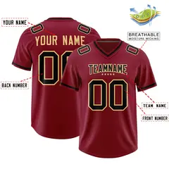 Crimson Classic Style American Football Jersey 2