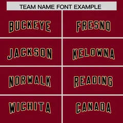 Crimson Classic Style American Football Jersey 3