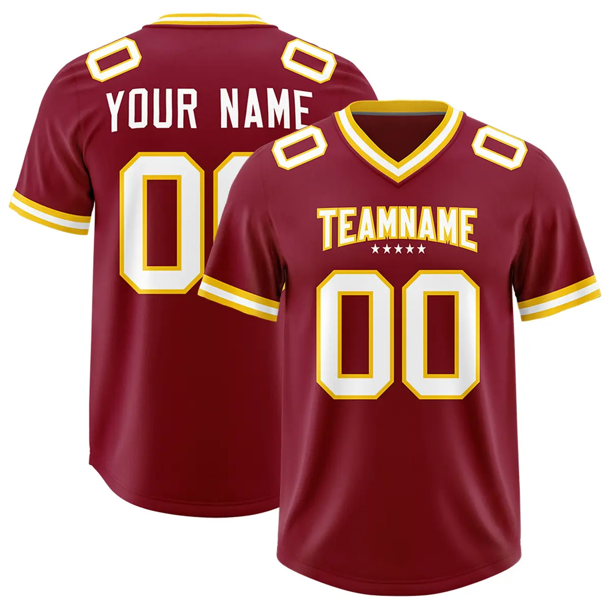 Crimson Classic Style American Football Jersey