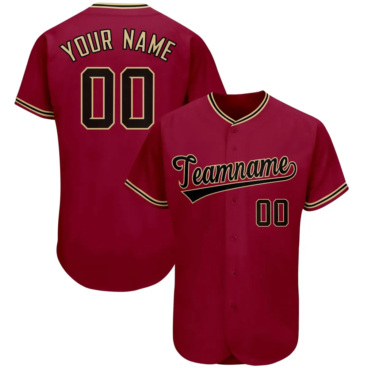 Crimson Classic Style Authentic Baseball Jersey