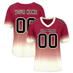 Crimson Cream-Black Gradient Fashion Team Football Jersey