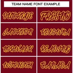 Crimson Crimson-Gold Varsity Full-Snap Letterman Jacket 5