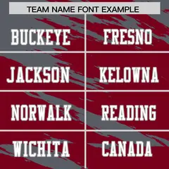 Crimson Dark Gray Scratch Pattern Authentic Football Jersey 3