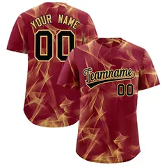 Crimson Fumes Graffiti Pattern Baseball Jersey