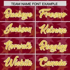 Crimson Gold All Star Graffiti Pattern Football Jersey 3