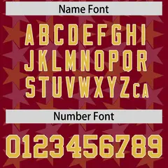 Crimson Gold All Star Graffiti Pattern Football Jersey 4