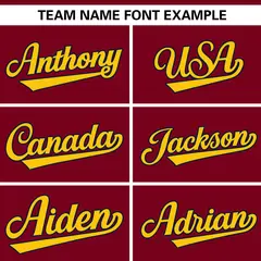Crimson Gold Authentic Full-Button Baseball Jersey 3