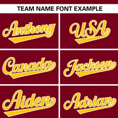 Crimson Gold Flame Graffiti Authentic Baseball Jersey 3