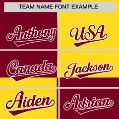 Crimson Gold Four Squares Color Block Varsity Letterman Hoodie 5